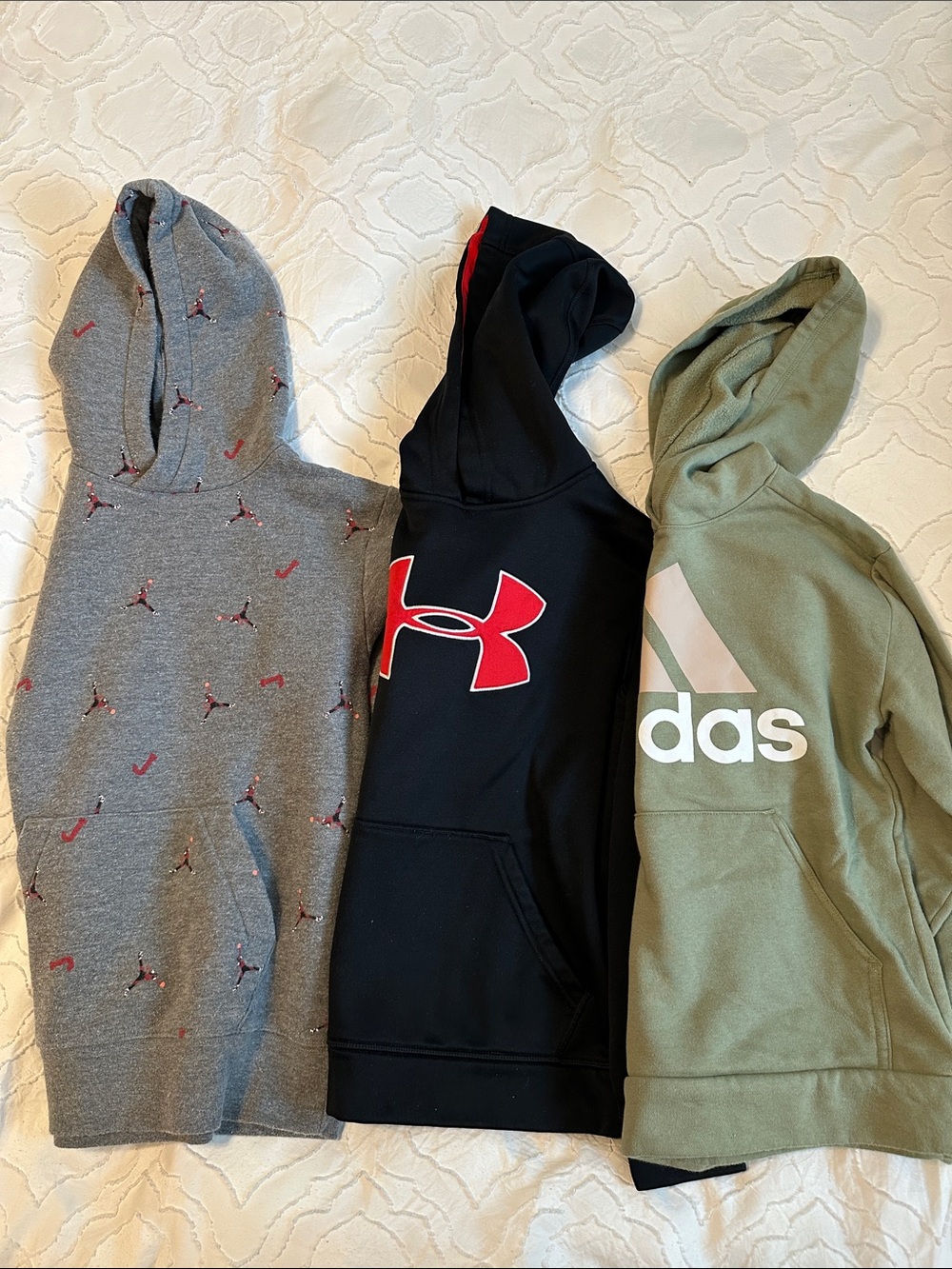 Boys athletic hoodies 3-pack
